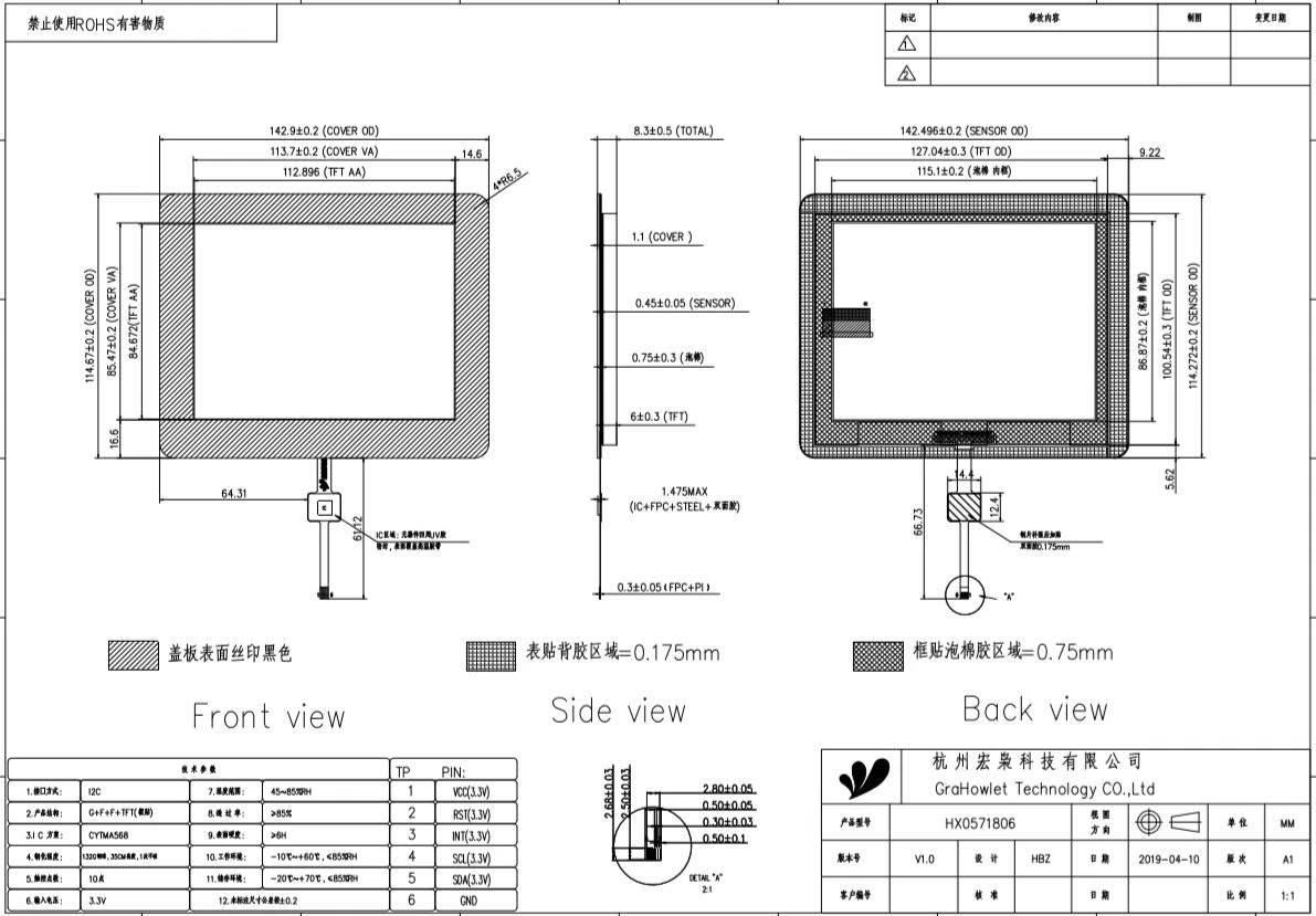 Capacitive Touchscreen Display